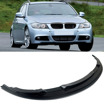 Front Lip For BMW 3 Series E90 E91 328i 335i 2009-2012 Facelift Front Bumber Lip Splitter Gloss Black